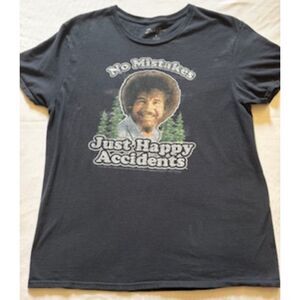 Bob Ross Double Stitch Tee Size Large